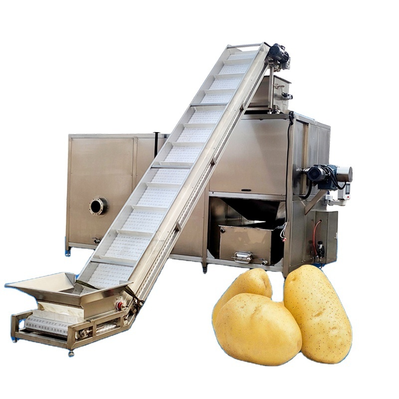 Automatic commercial potato steam peeling machine auto industrial potatoes sweet tomato steam peeler cheap price for sale