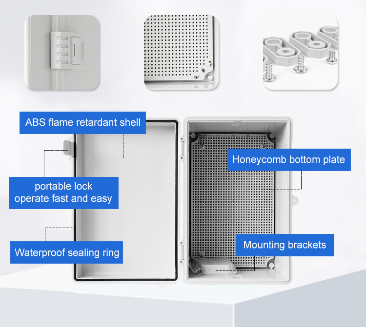 ZCEBOX OEM China Factory DIY Design Custom ABS Outdoor Plastic Electronic Device Enclosure IP65 Waterproof Junction Box