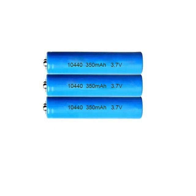 Rechargeable Cylindrical 10440 Battery Cell Li-ion 3.7V 350mAh Battery Pack