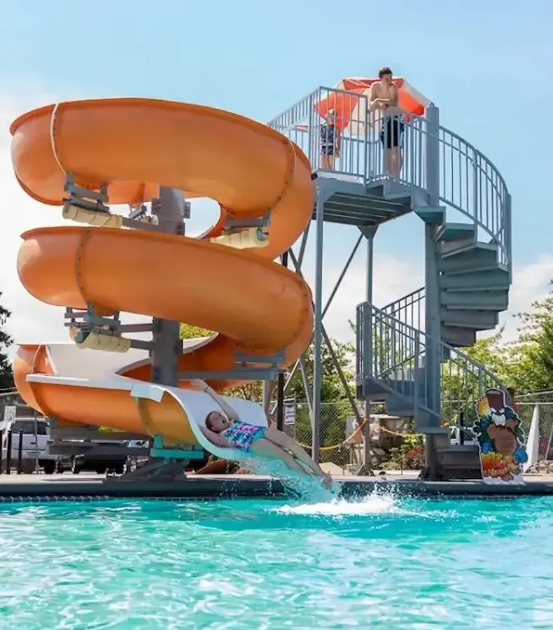 Resort Commercial Outdoor Spiral Fiberglass Water Slide