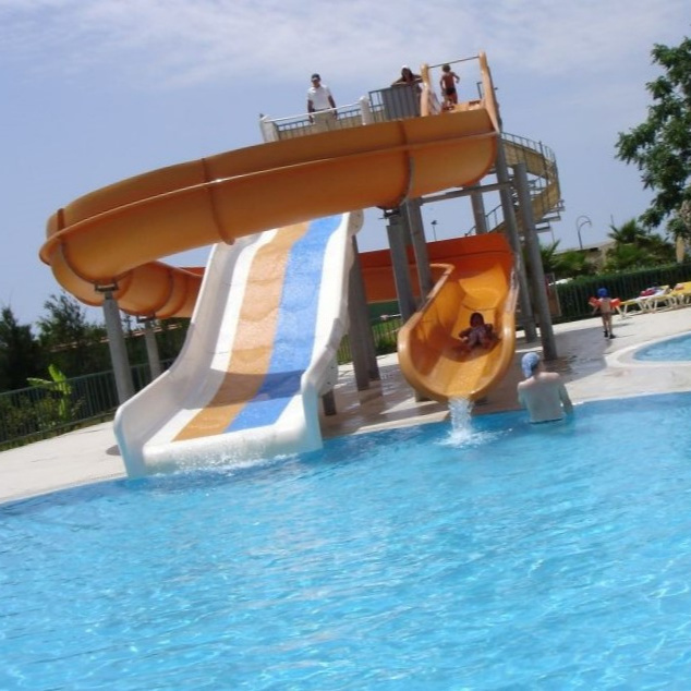 Wide Body Water Slide and Spiral Fiberglass Slide for Kids and Adult