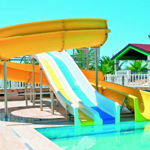 Resort Outdoor Adult and Kids Swimming Pool Fiberglass Water Slides