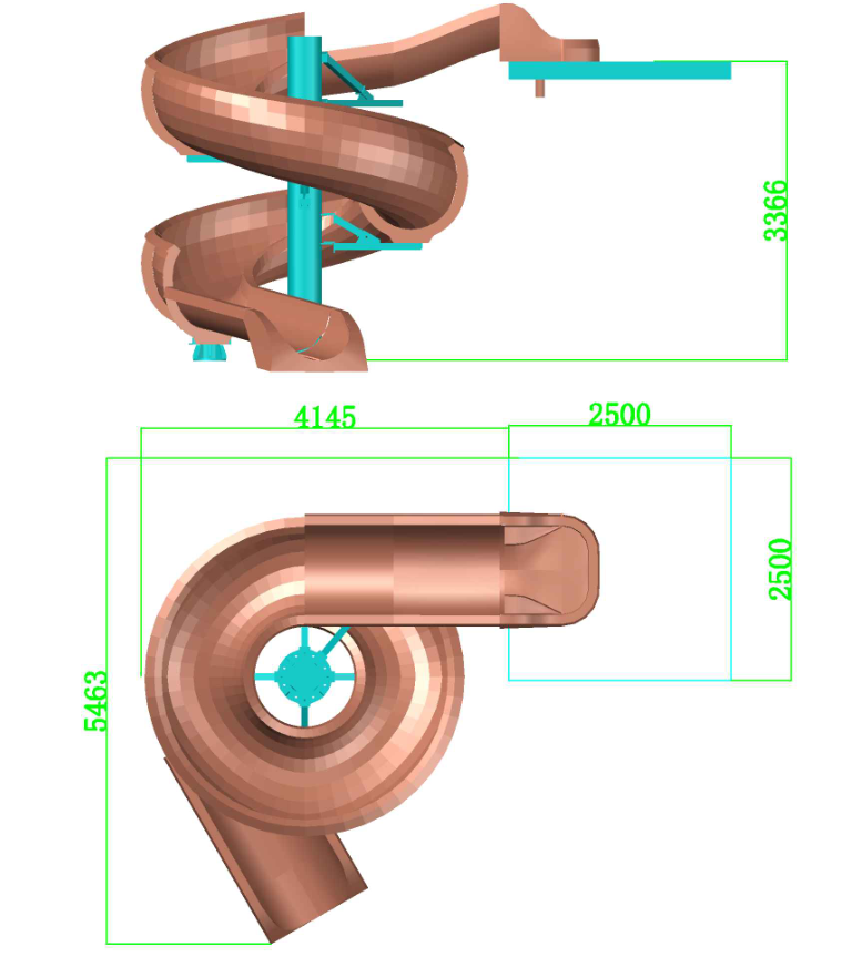 Resort hotel used swimming pool commercial fiberglass water slide for kids