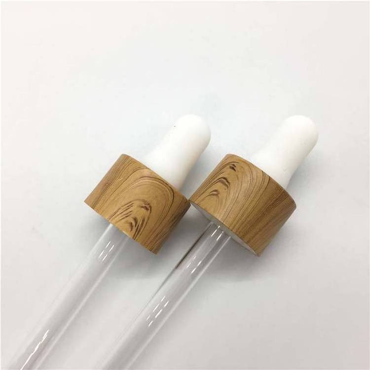 OEM OEM logo 20mm 24mm white silicone ballon with water transfer printing dropper closure and glass pipette