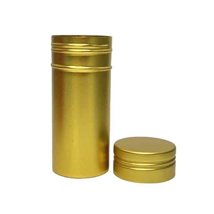 Hot selling wholesale 75g silver gold color empty aluminum bottle jar hair care wax stick deodorant stick