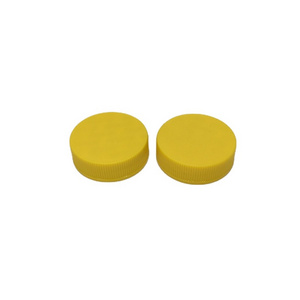 OEM OEM High Quality 38mm Yellow Ribbed Screw Closure Packer Cap 38/400 Bottle Lids With Foam Liner