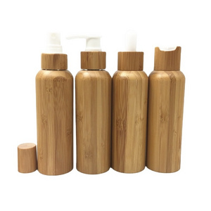 eco friendly empty bamboo Cream shampoo lotion perfume Bottles Natural Luxury Bamboo Cosmetic Packaging