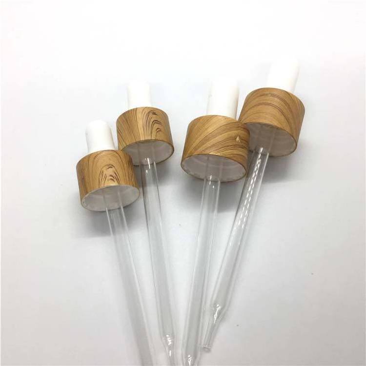 OEM OEM logo 20mm 24mm white silicone ballon with water transfer printing dropper closure and glass pipette