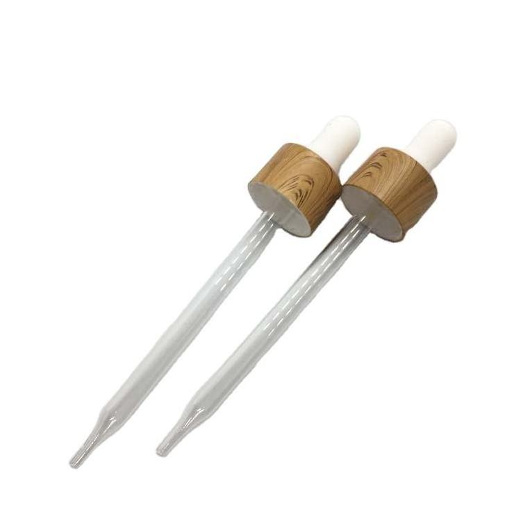 OEM OEM logo 20mm 24mm white silicone ballon with water transfer printing dropper closure and glass pipette