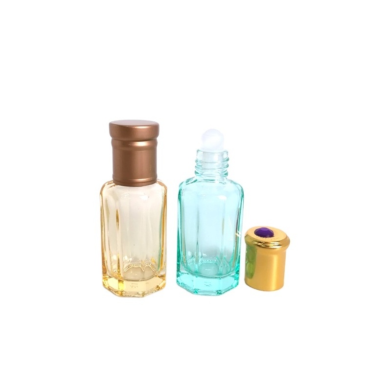 OEM 3ml 5ml Crystal Fancy Empty Deodorant Essential Oil Roll On Glass Bottle Perfume Roller Bottle with plastic Ball