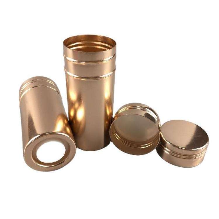 OEM Hot selling wholesale 75g rose gold color empty aluminum bottle jar hair care wax stick deodorant stick