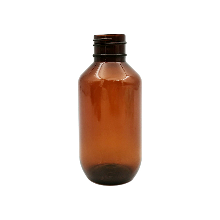 200ml amber cough syrup/liquid vitamin bottle with tamper evident cap