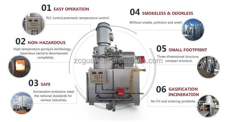 20 500kgs Dead Animals Pets Cremation Incinerator Machine