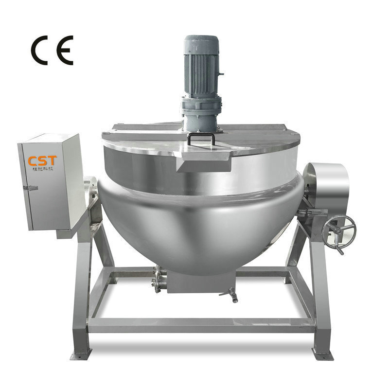 supply industrial steam jacketed kettle gas stirring pot machine for tomato sauce