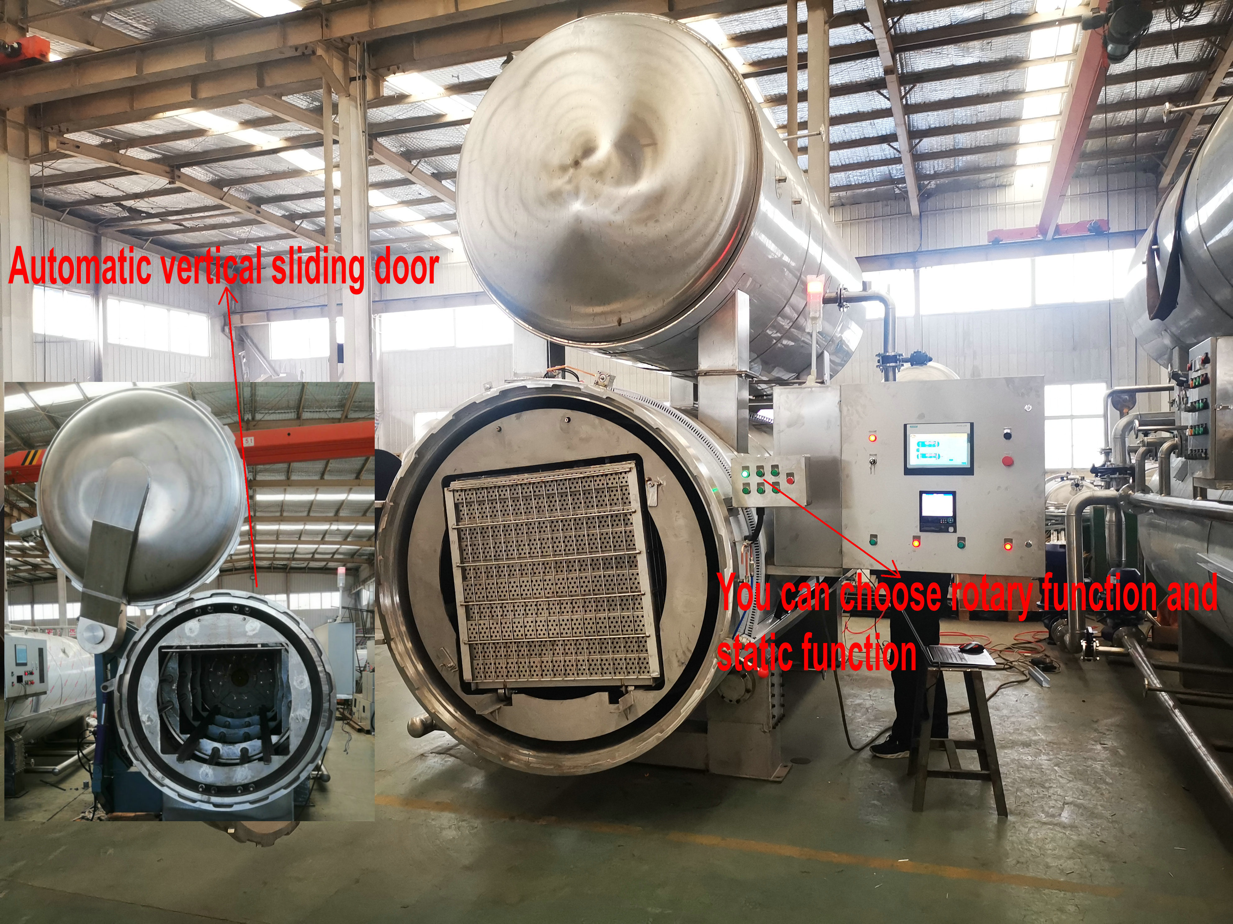 industrial pressure retort sterilizer retort food processing machinery for beverage