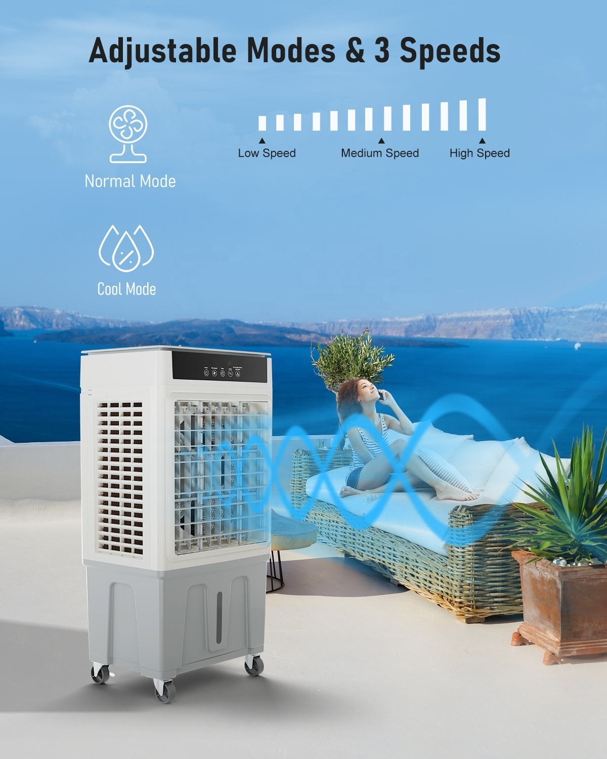 ZCHOMY Japan Portable Evaporative Air Cooler Fan  without Water Industrial Air Cooler Conditioner