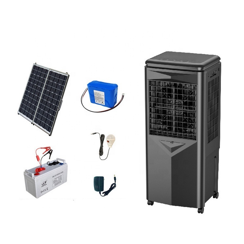 ZCHOMY Factory Oem Odm Air Cooler Solar Rechargeable Standing Water Humidifier Air Cooler With Remote Control