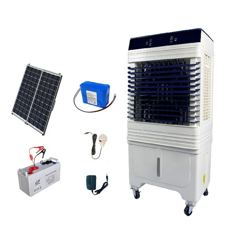 ZCHOMY Factory Oem Odm Air Cooler Solar Rechargeable Standing Water Humidifier Air Cooler With Remote Control