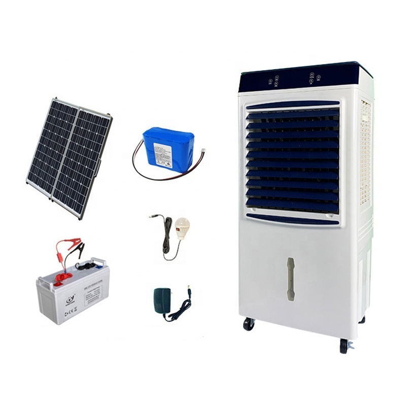 ZCHOMY Factory Oem Odm Air Cooler Solar Rechargeable Standing Water Humidifier Air Cooler With Remote Control