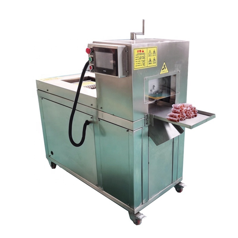 Electric Frozen Meat Cutting Machine Meat Slicer Fully Automatic Commercial Beef Cutting Mutton Roll Slicing Machine