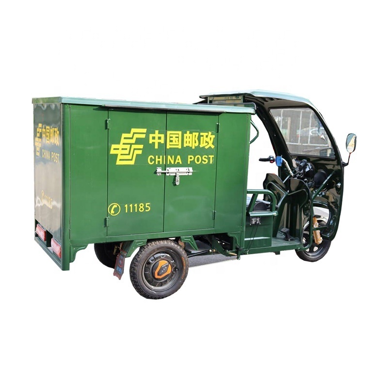 2024 Hot Sale 3 wheel Electric Express Tricycle Cargo Bike Enclosed Mobile Scooter