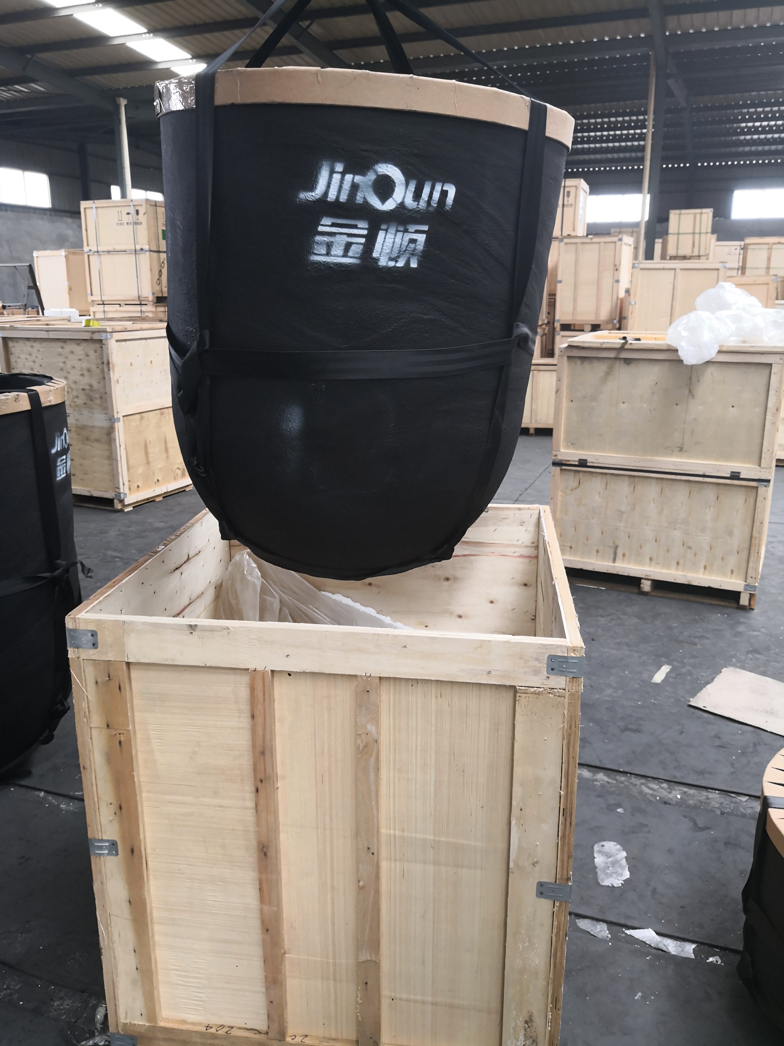 JinDun Silicon Cabride Graphite Crucible For Melting Aluminum 600KG