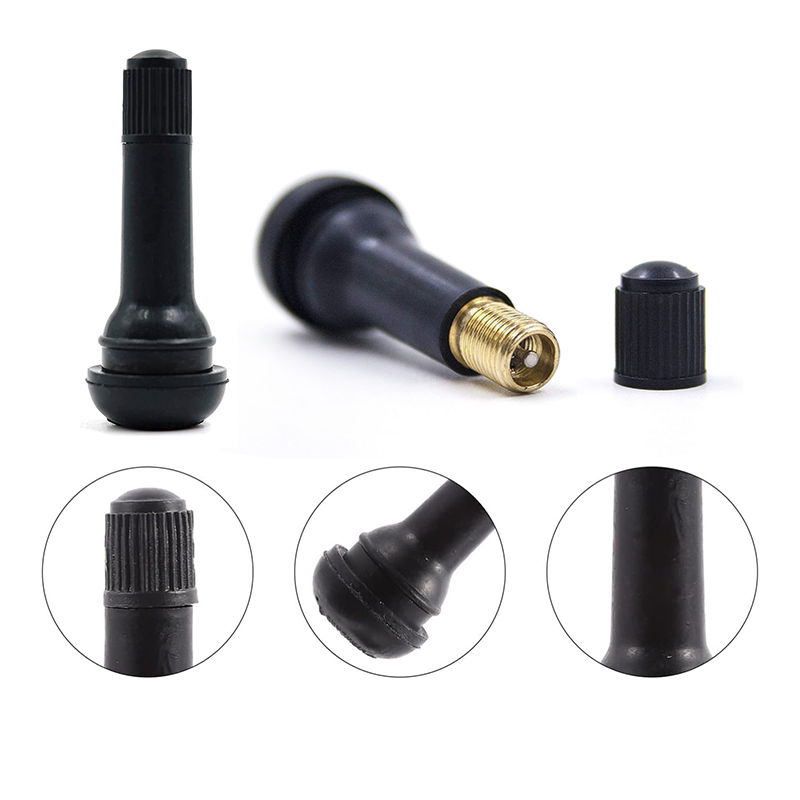 Car Accessories Parts Replacement TR412 TR413 TR414 TR415 Black Plastic Stem Caps Rubber Snap-in Tire Valve