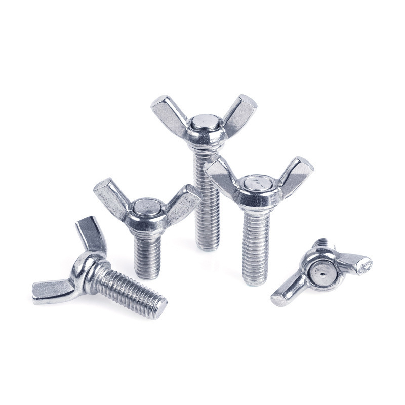 Hardware Fastener Manufacturing Carbon Stainless Steel Din 316 m5 Metric Standard Size Wing Bolt Folding Butterfly Wing Screw