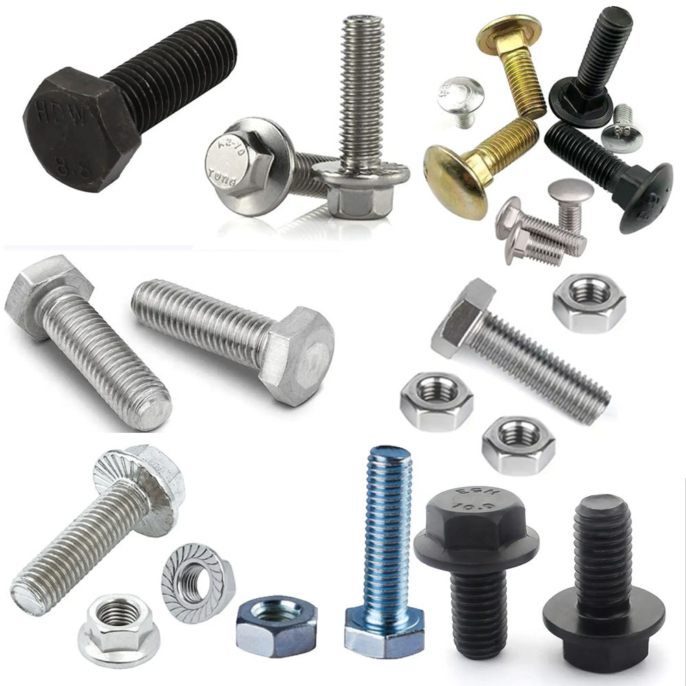 China Manufacturers Grade 4.8/ 8.8/ 10.9/ 12.9 Din 931 Din 933 M4 M8 stainless steel Hex bolts and nuts