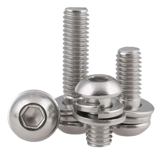 Custom m5 m8 Galvanized Zinc Plain Aluminum Stainless Steel Slotted Torx Hex Pan Head Sems Combination Nut Washer Bolt Screw