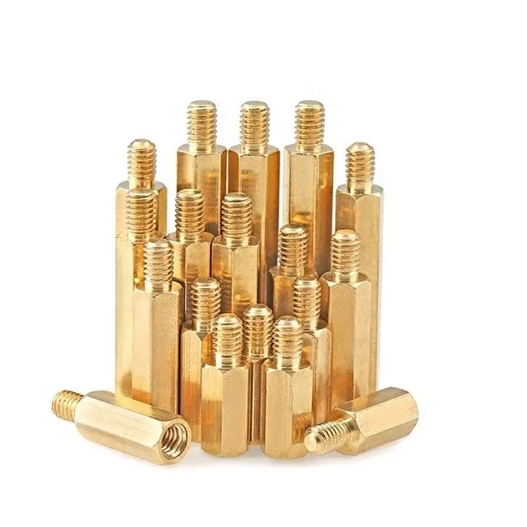 China Customized All Sizes Hex Male Female Standoff M1 M2 M3 PCB 5mm Brass Aluminium Round Standoff Spacer