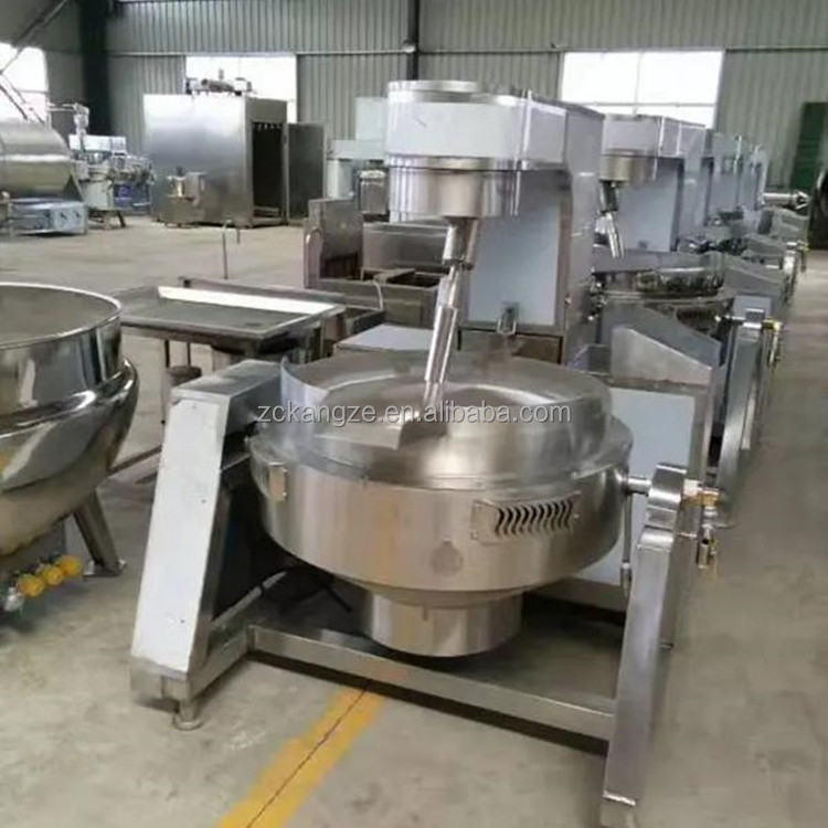 titling industry Tomato Paste Steam Chilly Sauce Steam Jacketed Fruit cheese Jam Cooking frying Kettle With Mixer machine