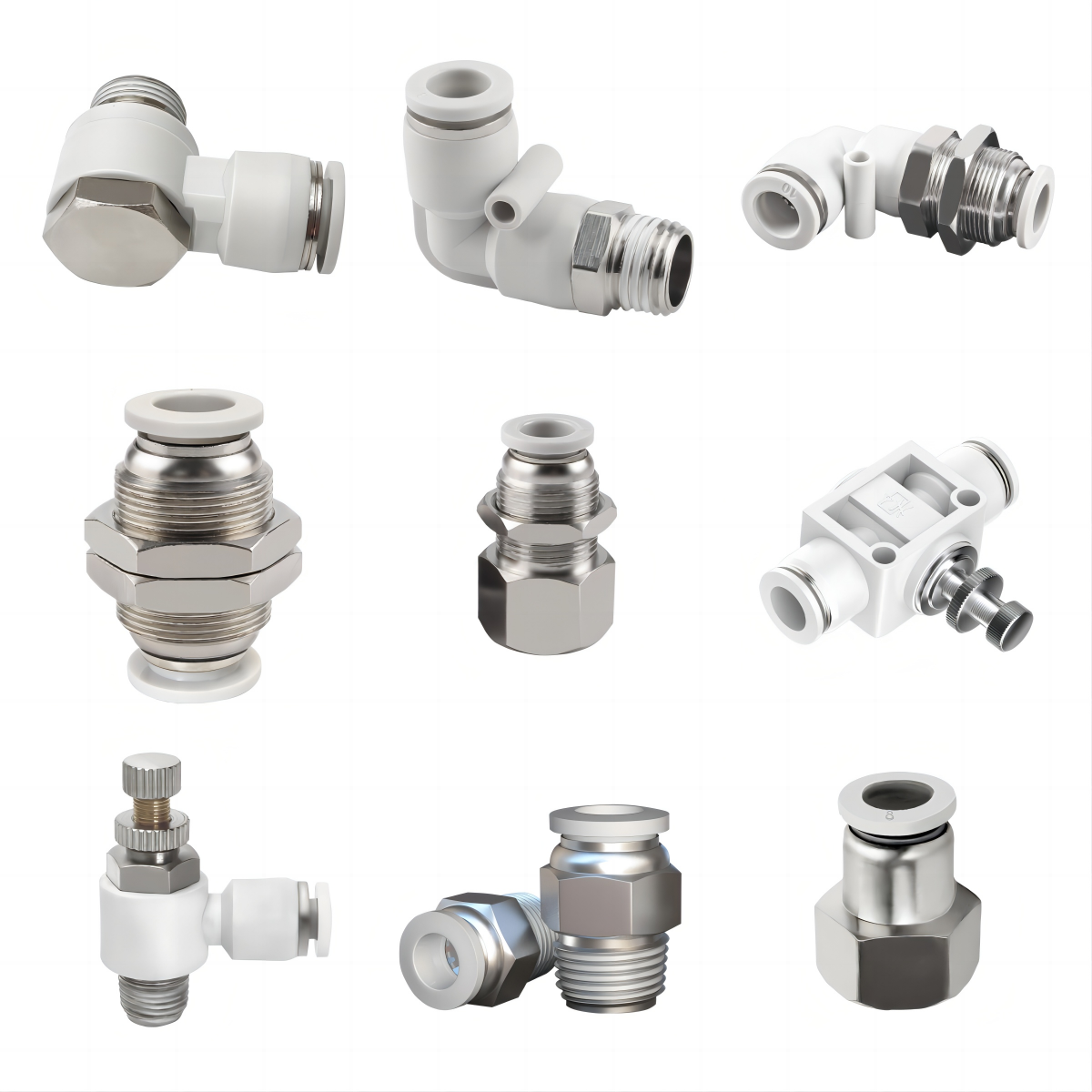 Pneumatic Tube Fitting Plastic Pneumatic Air Parts Quick Connect Air Fitting Pneumatic Pu Hose Connection Air Hose Fittings