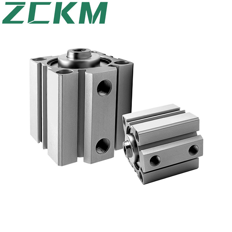 ZCKM SDA Series Compact Cylinder Aluminum Industry Provided Standard Pneumatic Bearing Piston Cylinder Brand 50 Diameter