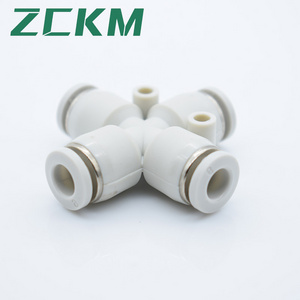 4 Way Straight Push Fittings Plastic Quick Release Connectors Air Line Fittings One Touch PZA Series Pneumatic Fittings