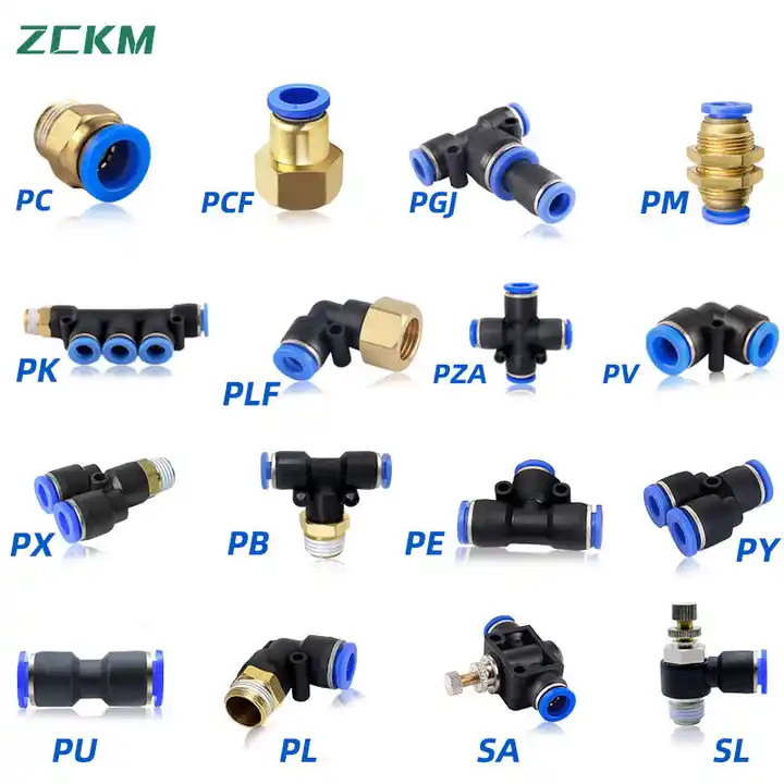 Pneumatic Fittings One Touch Tube Fittings Pneumatic Connectors Plastic Pneumatic Air Part Fittings Air Hose Connector