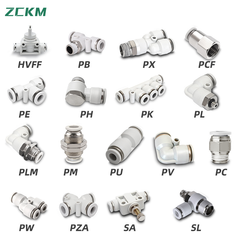 Pneumatic Fittings One Touch Tube Fittings Pneumatic Connectors Plastic Pneumatic Air Part Fittings Air Hose Connector