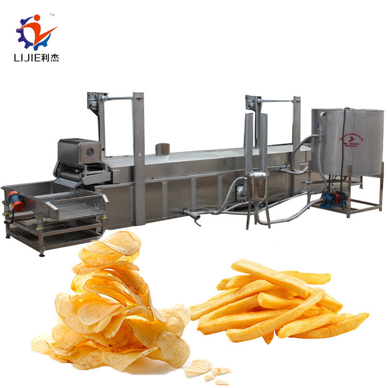 Automatic French Fries Production Line 100-500kg/h Potato Chips Making Machine Potato Peeling Machines