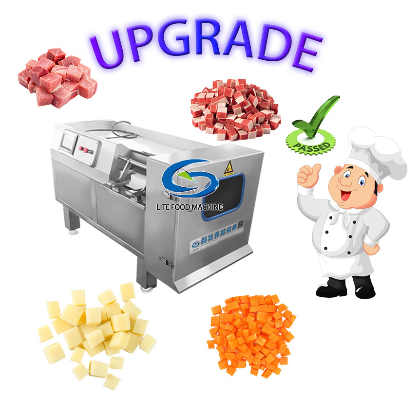 Automatic Frozen Chicken Meat Cheese Cube Dicing Dice Cutting Meat Machine