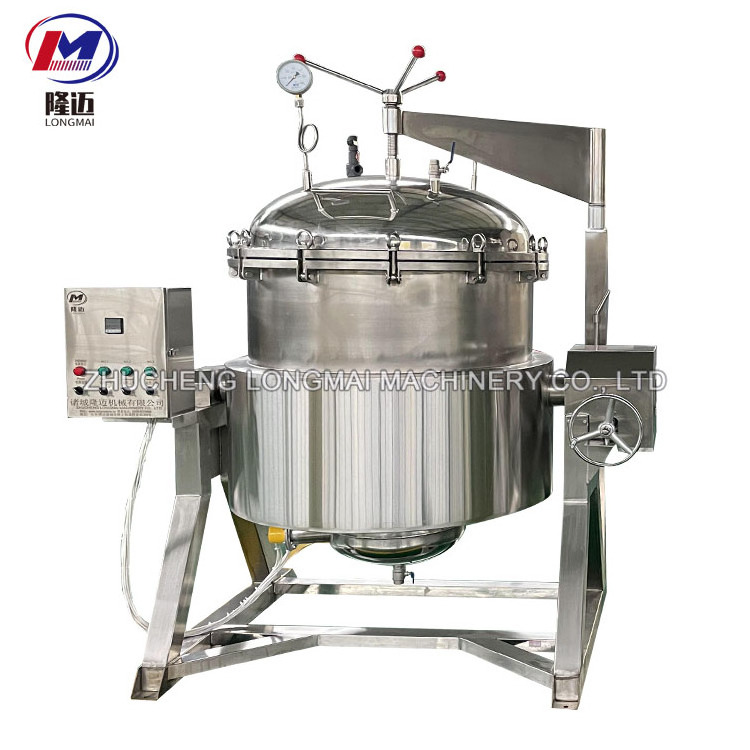 automatic industrial pressure cooking machine for cooking mutton lamb bone broth soup corn beans chickpeas cooking machine