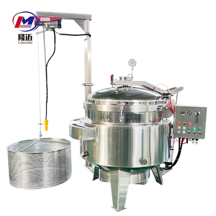 automatic industrial pressure cooking machine for cooking mutton lamb bone broth soup corn beans chickpeas cooking machine