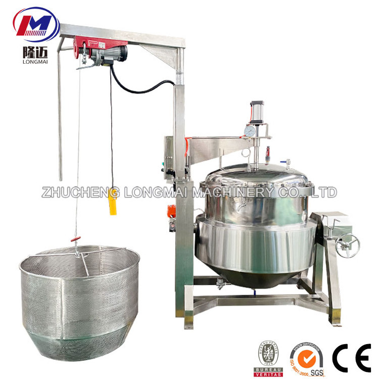 automatic industrial pressure cooking machine for cooking mutton lamb bone broth soup corn beans chickpeas cooking machine