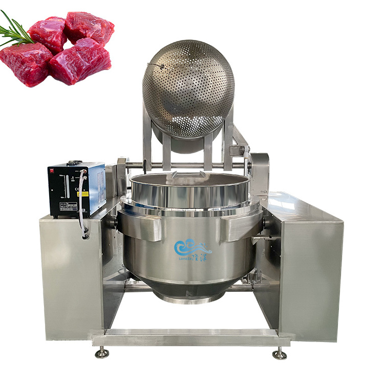 large electronic CE certificate commercial tilting stewed meat food processing cooking machine