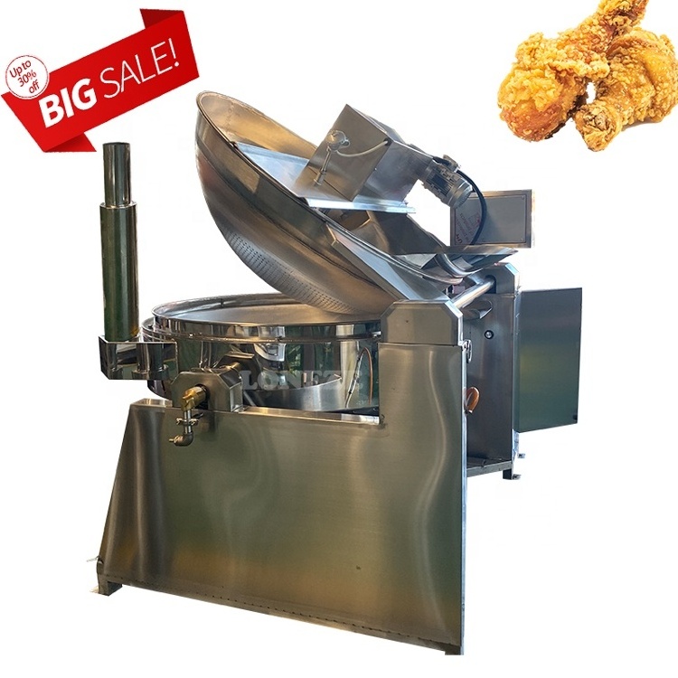 Commercial Automatic Snacks Deep Frier Peanut French Fries Churro Potato Chips Chicken Gas Continuous Deep Frying Machine