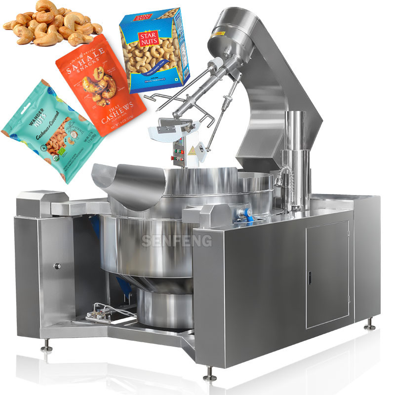 Automatic Cooking Mixer Machine Commercial Cashew Nut Processing Roasting Machine