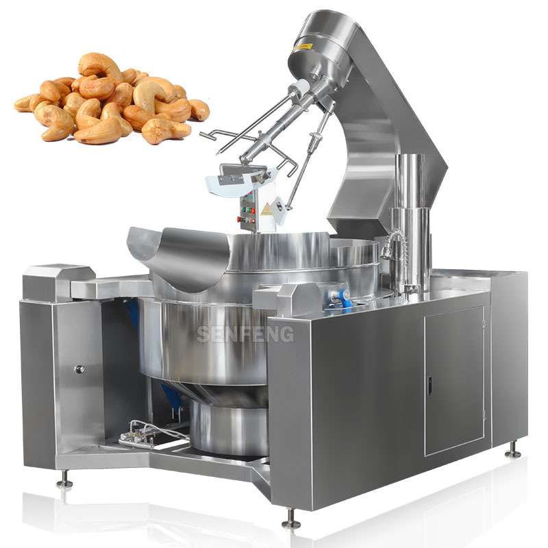 Automatic Cooking Mixer Machine Commercial Cashew Nut Processing Roasting Machine