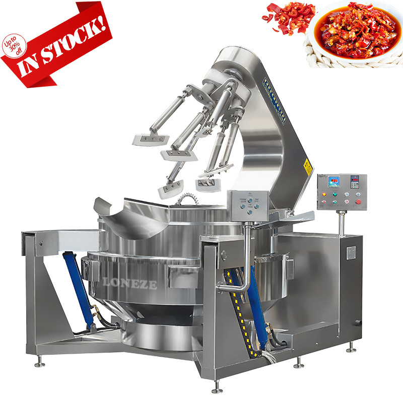 Big Capacity High Quality Red Bean Paste Cooking Mixer Machine Industrial Automatic Steam Thermal Oil Paste Cooking Machine Sale