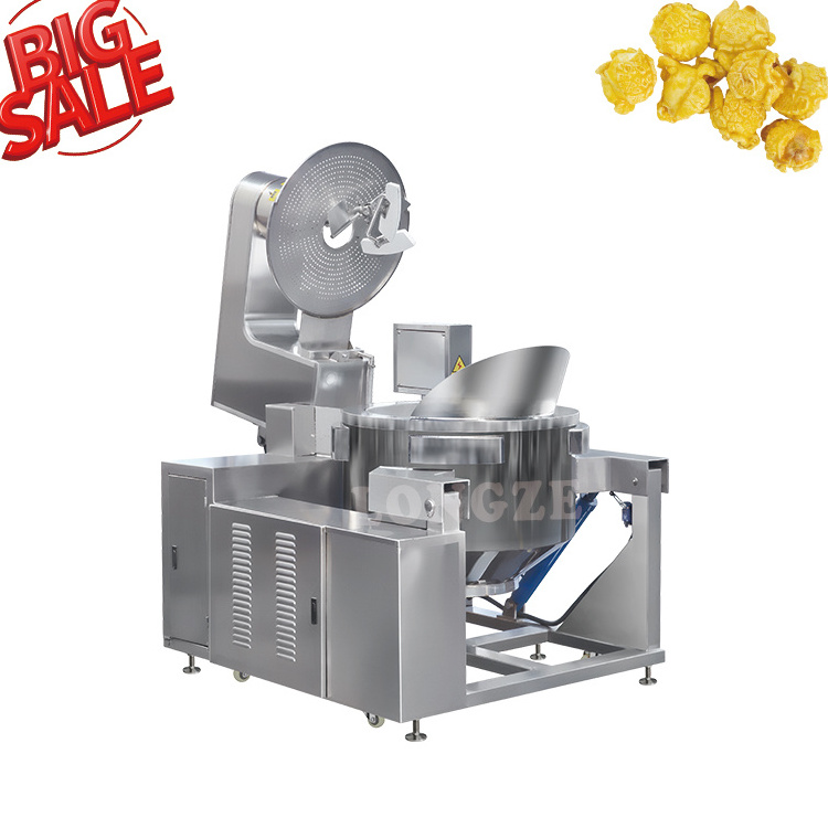 Industrial Commercial Automatic Caramel Coated Pop Corn Making Machine Kettle Mushroom Popcorn Machine