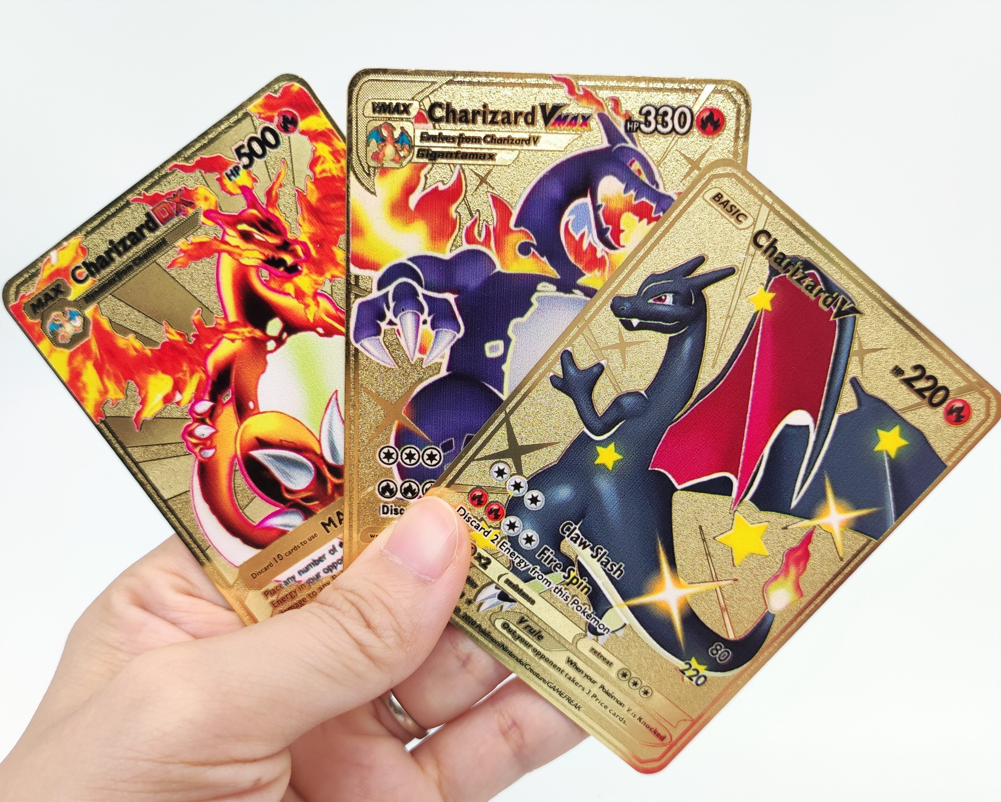 Charizard,Blastoise,Venusaur Gold Metal Poke mon Cards 1st First Edition  New Trading Cards Game | BestSuppliers.com