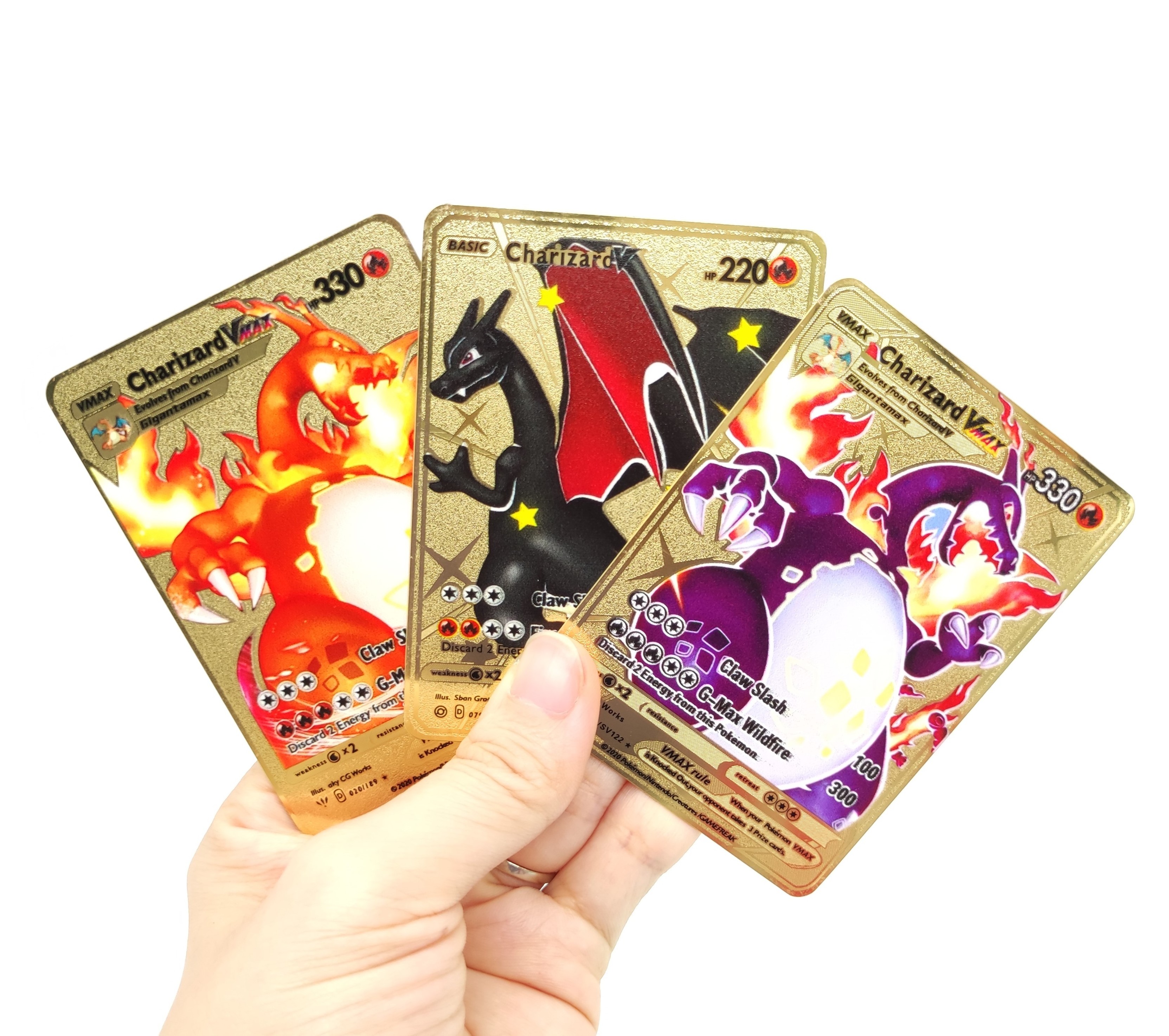 Latest English / French / Japanese Version Metal Poke mon Cards Poke mon Mega Ex Trading Card Game Carte Poke mon